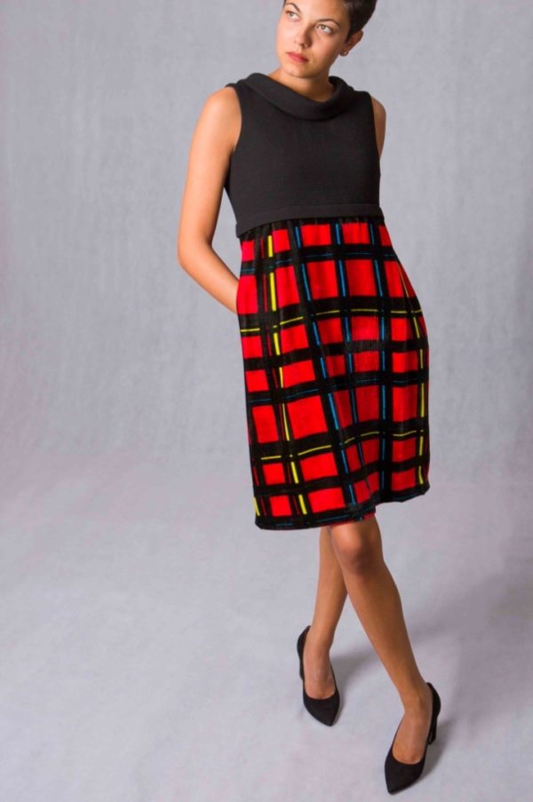 The Divisible Dress in black double crêpe wool - Image 6
