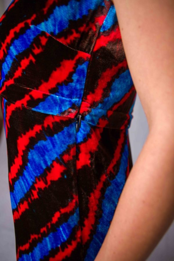 The Divisible Dress in micro diago silk velvet - Image 3