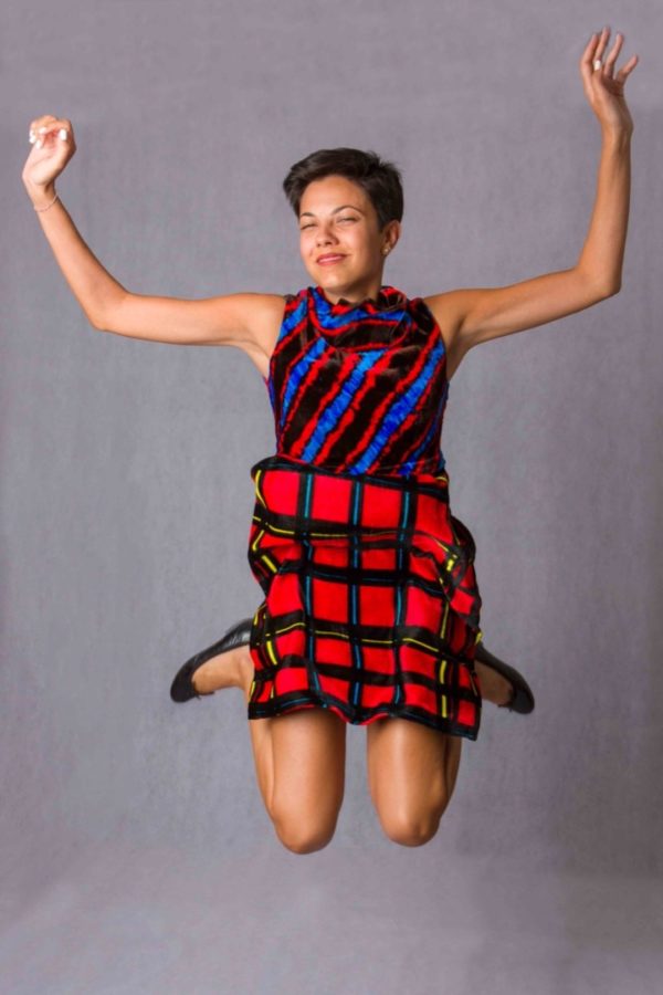 The Divisible Dress in micro diago silk velvet - Image 5
